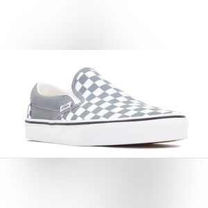 NWB Vans Classic Slip-On Checkerboard Skate Shoe, Baby Blue, US 7 W, US 5.5 M,